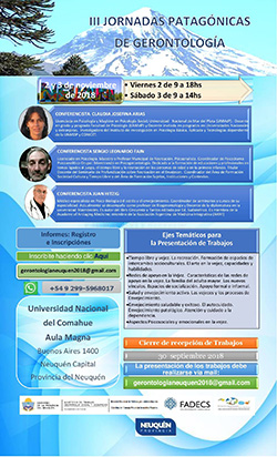 III JORNADAS PATAGÓNICAS DE GERONTOLOGÍA